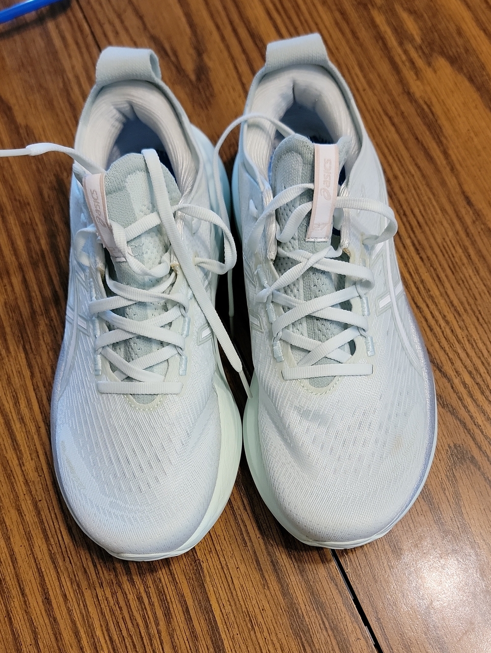 Asics Pale Mint Green Lace-Up Running Sneakers